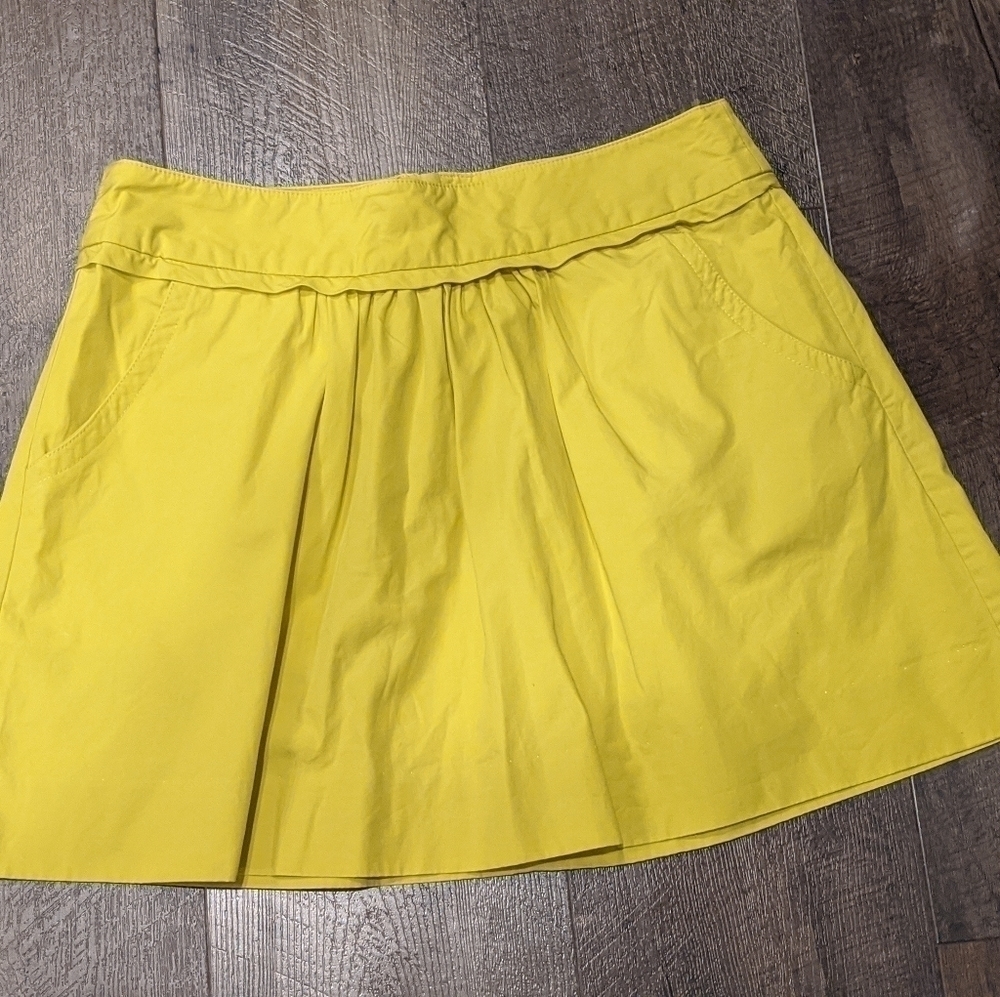 J Crew Women’s Neon Yellow Mini Skirt Size 0